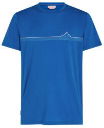 Icebreaker Men Merino 150 Tech Lite SS Tee Range Stripes férfi póló M / világoskék