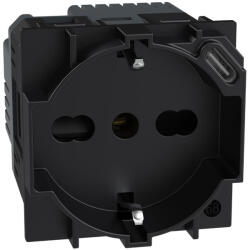 Legrand Priza schuko standard german italian 2M cu USB Tip C Living Now Bticino negru KG4140A16USB (KG4140A16USB)