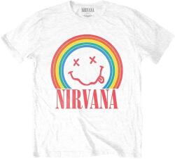 Nirvana Happy Face Rainbow Rövid ujjú póló White 2XL (NIRVTS49MW05)