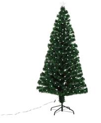  Brad Artificial de Craciun, Flippy, 1.80 m inaltime, Verde, Becuri Led incluse in ramuri, Diametru inferior 137 cm, Interior/ Exterior (CR-111717)