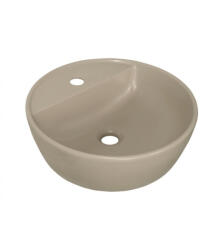 CeraStyle ONE - PULTRA ültethető - Top Counter mosdó - MATT BÉZS - csaplyukas - átm. 42 cm (OC021D71U07) - watermarkt