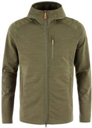 Fjällräven Keb Fleece Hoodie Laurel Green Férfi-melegítőfelső M