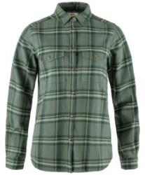Fjällräven Övik Heavy Flannel Shirt Women Cămașă cu mânecă lungă Patina Green-Deep Patina M