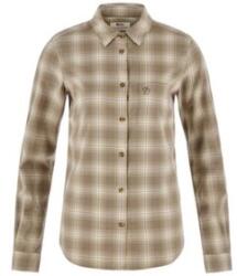 Fjällräven Övik Flannel Shirt Women Cămașă cu mânecă lungă Chalk White-Suede Brown S