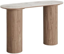 House Nordic Masă consolă bej/în culoare naturală cu blat cu aspect de marmură 40x120 cm Athens - House Nordic
