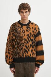 Aries pulóver gyapjúkeverékből Brushed Leopard - barna L