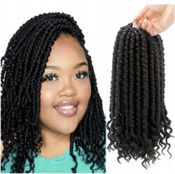  AfrolokI Zsinórszalag 60 cm Spring Twist Afro Fekete Loki (AfrolokI Pasma Do Warkoczy 60 cm )