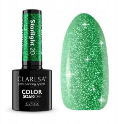 Claresa Hibrid Uv/led Lakk Starlight 20 5g Zöld Szemcsékkel (Selleno)