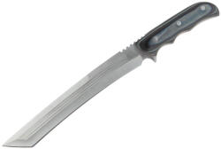 DEPOX Maceta de vanatoare DEPOX®, Seax Blade, 45 cm, otel inoxidabil, gri, teaca piele inclusa (3153)