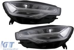  Tuning LED hátsó lámpa szett Audi A6 C6 04.2004-2008 sedan modellhez, gyári LED nélküli verzióhoz (6-pines csatlakozó), bal és jobb (ABAUTX6010034)