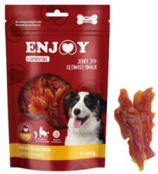  ENJOY ENJOY Carnivore Jerky Treats, XS-XL, Pui, punguță recompense câini, 100g