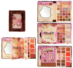 Kevin&Coco Paleta Machiaj Profesionala KEVIN COCO Chocolate Fuzzy Collection, 76 Culori, Trusa Completa pentru Ochi si Fata, Farduri Mate si Sidefate, Blush, Iluminator si Contur, cu Oglinda, Pigmentare Intens