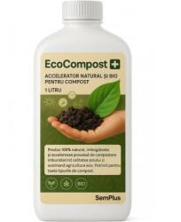 SemPlus Accelerator Compost EcoCompost+, 1 L - Microorganisme Transformare Resturile Vegetale in Ingrasamant Natural in 4-6 Saptamani - SemPlus 1L