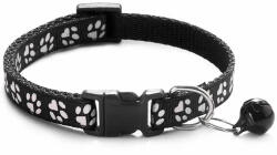  Zgarda ajustabila cu clopotel pentru caini si pisici, 18-32cm, Negru (OEM)
