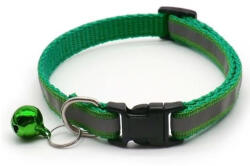  Zgarda reflectorizanta pentru pisica sau caine, cu clopotel, reglabila - Verde (OEM)