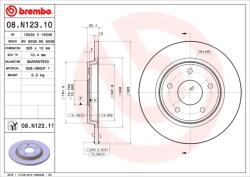 BREMBO Disc Frana 08. N123.11 Chrysler Voyager V Dodge Journey/Nitro Fiat Freemont (08.N123.11)