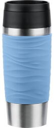 emsa TRAVEL MUG Waves thermal mug (light blue/stainless steel, 0.36 liters) (N2021300) - vexio