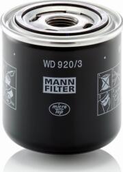 Mann-Filter WD 920/3 - Filtru hidraulic, cutie de viteze automata - Filtrul hidraulic al cutiei de viteze FENDT 200. 300. 80. F. URSUS C. ZETOR 10000. 8000. 9000. CASE IH 1000. 2000. 300. 3000. 40 - Mann-Filter-W