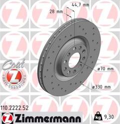 Zimmermann 110.2222. 52 - Disc frana - Zimmermann-110.2222. 52 (ZIMMERMANN110222252)