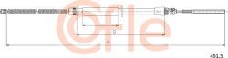 Cofle 92.491. 5 - Cablu, frana de parcare - Cofle-92.491. 5 (COFLE924915)