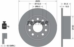 Textar 92306603 - Disc frana - Textar-92306603 (TEXTAR92306603)