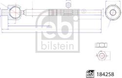 FEBI Bilstein Bieleta directie fara capat - stanga / dreapta - lungime: 243mm. EN with counter - nut CADILLAC XT4. OPEL INSIGNIA B. INSIGNIA B COUNTRY. INSIGNI - FEBI Bilstein-184258 (FEBIBILSTEIN184258)