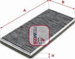 Sofima S 4281 CA - FILTRU AER POLEN CARBON ACTIV - compatibil Mercedes-Benz - Sofima-S 4281 CA (SOFIMAS4281CA)