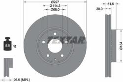 Textar 92295003 - Disc frana - Textar-92295003 (TEXTAR92295003)