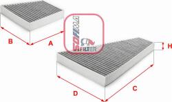Sofima S 4302 CA - FILTRU AER POLEN CARBON ACTIV - compatibil Vw - Sofima-S 4302 CA (SOFIMAS4302CA)