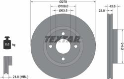 Textar 92303203 - Disc frana - Textar-92303203 (TEXTAR92303203)