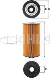 MAHLE OX 1293D - Filtru ulei - MAHLE-OX 1293D (MAHLEOX1293D)
