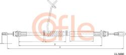 Cofle 11.5680 - Cablu, frana de parcare - Cofle-11.5680 (COFLE115680)
