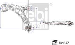 FEBI Bilstein 184457 - Brat suspensie fata stanga transversal SSANGYONG KORANDO. TOYOTA COROLLA. PRIUS. PRIUS PHV 1.2 - 2.0H 09.15 - - FEBI Bilstein-184457 (FEBIBILSTEIN184457)