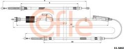 Cofle 92.11. 5842 - Cablu, frana de parcare - Cofle-92.11. 5842 (COFLE92115842)