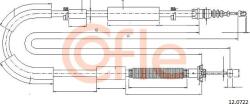 Cofle 12.0722 - Cablu, frana de parcare - CABLU. FRANA DE PARCARE - compatibil Fiat - Cofle-12.0722 (COFLE120722)