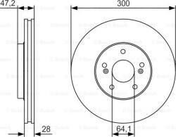 Bosch 0 986 479 R47 - Disc frana - BOSCH-0 986 479 R47 (BOSCH0986479R47)
