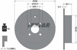 Textar 92126203 - Disc frana spate - stanga / dreapta - fara pivot de fixare a rotii TOYOTA COROLLA. COROLLA VERSO. I stanga MATRIX. PRIUS. YARIS. YARIS VERSO 1.0 - 2. - Textar-92126203 (TEXTAR92126203)