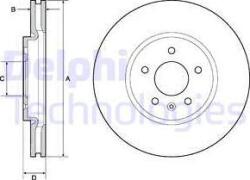 Delphi BG4672C - Disc frana - SET DISCURI FRANA - Delphi-BG4672C (DELPHIBG4672C)