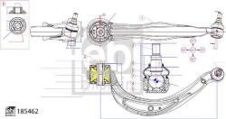 FEBI Bilstein 185462 - Brat, suspensie roata - Brat suspensie fata dreapta inferior - spate with a joint Fuzeta. AUDI A4 ALLROAD B8. A4 B8. A5. Q5 1.8 - 4.2 06.0 - FEBI Bilstein-185462 (FEBIBILSTEIN185462)