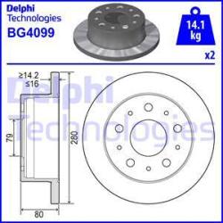 Delphi BG4099 - Disc frana - Delphi-BG4099 (DELPHIBG4099)
