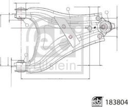 FEBI Bilstein 183804 - Brat, suspensie roata - Brat suspensie fata dreapta transversal 17 - 22 mm DACIA DUSTER. DUSTER - SUV. RENAULT ARKANA I. CAPTUR I. DUSTER - FEBI Bilstein-183804 (FEBIBILSTEIN183804)