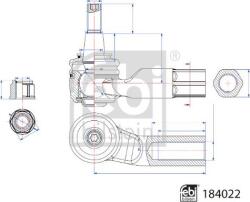 FEBI Bilstein 184022 - Cap de bara stanga AUDI A3. CUPRA FORMENTOR. LEON. LEON SPORTSTOURER. SEAT LEON. LEON SPORTSTOURER. SKODA OCTAVIA IV. SUPERB IV - FEBI Bilstein-184022 (FEBIBILSTEIN184022)
