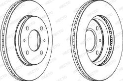 Ferodo DDF391 - Disc frana - SET DISCURI FRANA - compatibil Mitsubishi. Vw - Ferodo-DDF391 (FERODODDF391)