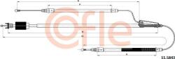 Cofle 11.5843 - Cablu, frana de parcare - CABLU FRANA DE PARCARE - compatibil Opel - Cofle-11.5843 (COFLE115843)