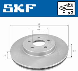 SKF VKBD 80015 V2 - Brake Disc - compatibil Ford. Jaguar - SKF-VKBD 80015 V2 (SKFVKBD80015V2)