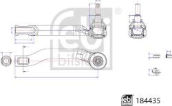 FEBI Bilstein 184435 - Cap de bara stanga NISSAN MICRA IV. NOTE 1.2 - 1.5D 05.10 - - FEBI Bilstein-184435 (FEBIBILSTEIN184435)