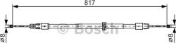 Bosch 1 987 482 024 - Cablu frana de mana spate - stanga / dreapta - 817mm - 715mm MERCEDES GL X164. M W164 3.0D - 6.2 02.05 - 12.12 - BOSCH-1 987 482 024 (BOSCH1987482024)