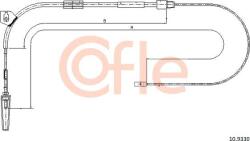 Cofle 10.9330 - Cablu, frana de parcare - CABLU. FRANA DE PARCARE - compatibil 1684201685 - Cofle-10.9330 (COFLE109330)