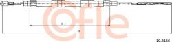 Cofle 10.4156 - Cablu, frana de parcare - CABLU. FRANA DE PARCARE - compatibil 34411163276 - Cofle-10.4156 (COFLE104156)