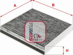 Sofima S 4282 CA - FILTRU AER POLEN CARBON ACTIV - compatibil Citroen. Peugeot - Sofima-S 4282 CA (SOFIMAS4282CA)